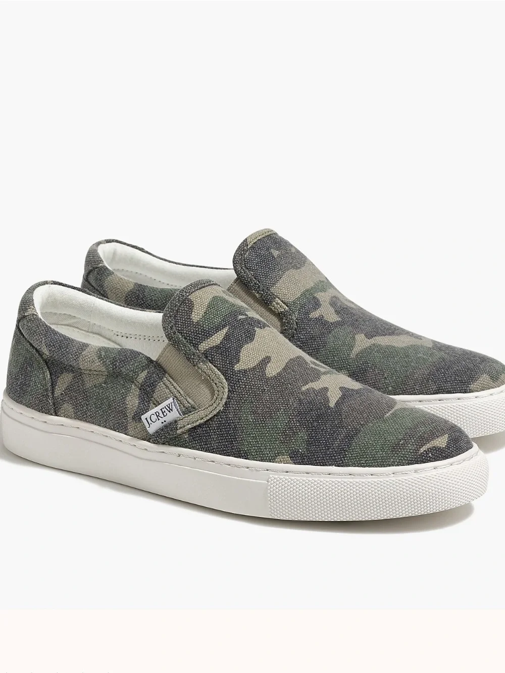 J.Crew Camo Canvas Slip on Sneakers  (size9.5)EUC